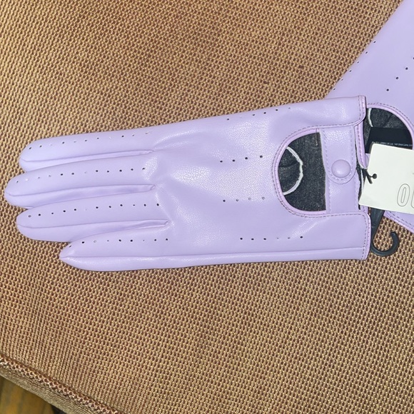Urban Outfitters purple Faux Leather Moto Gloves - Picture 7 of 8